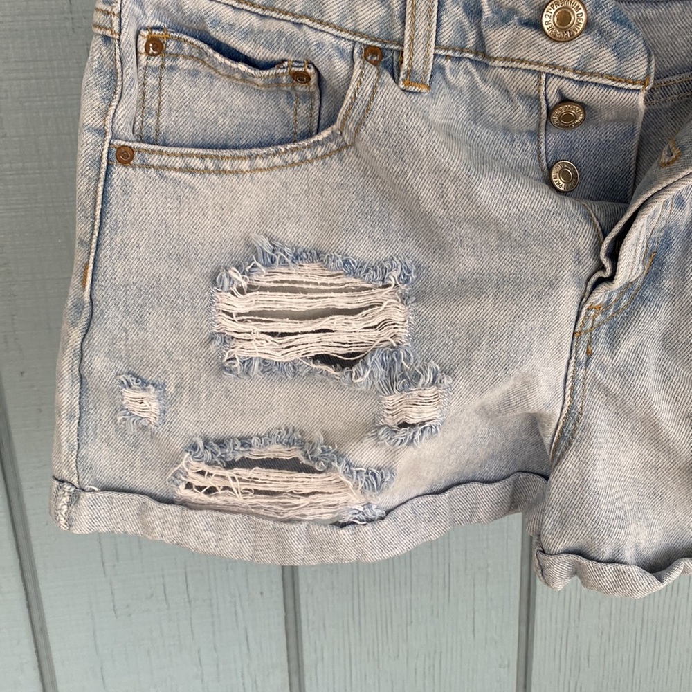 Forever 21 Distressed Jean Shorts - Picture 6 of 9